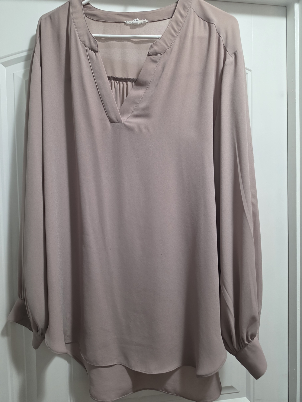 Maurices Dusty Mauve V-Neck Long Sleeve Blouse